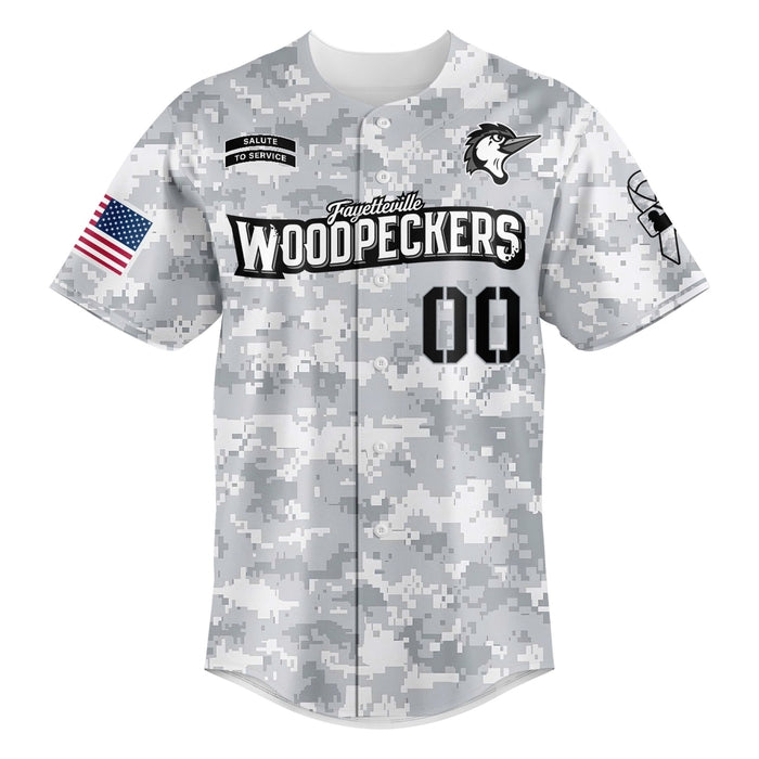 Fayetteville Woodpeckers Military Appreciation Night 2025 Baseball Jersey