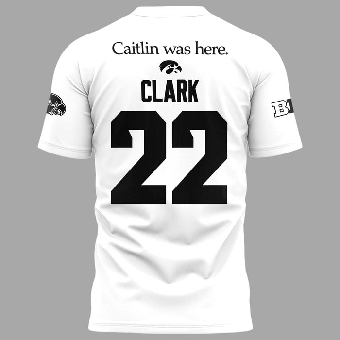 Caitlin Was Here - Caitlin Clark Signature Swoosh Logo T-shirts V6 (White)