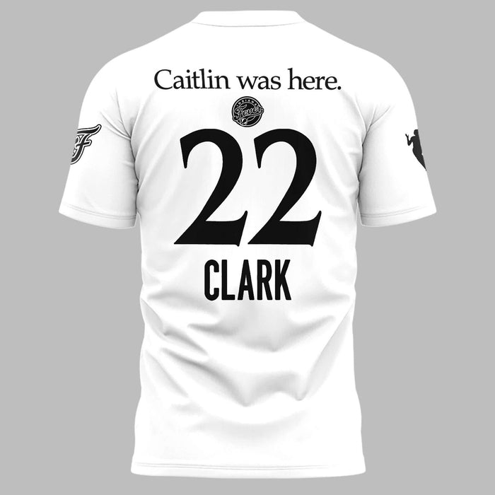 Caitlin Was Here - Caitlin Clark Signature Swoosh Logo T-shirts V3 (White)