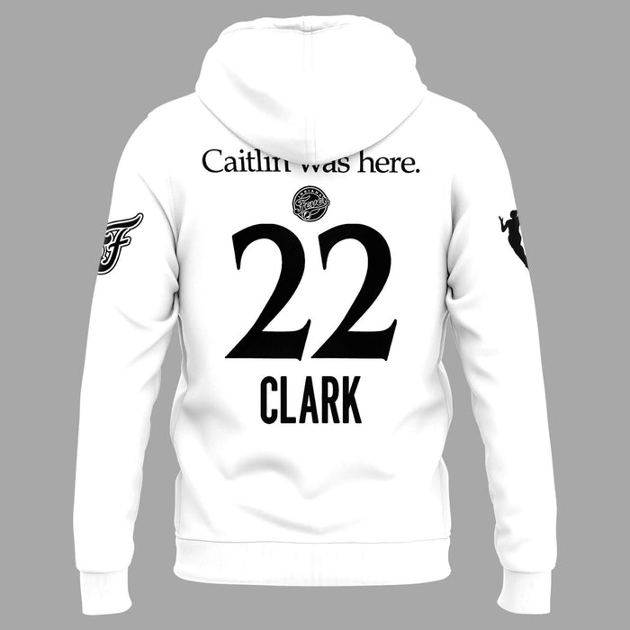 Caitlin Was Here - Caitlin Clark Signature Swoosh Logo Hoodie V3 (White)