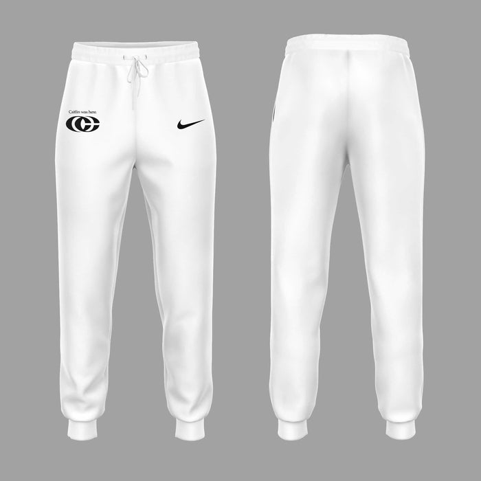 Caitlin Was Here - Caitlin Clark Signature Swoosh Logo Hoodie V6 (White)