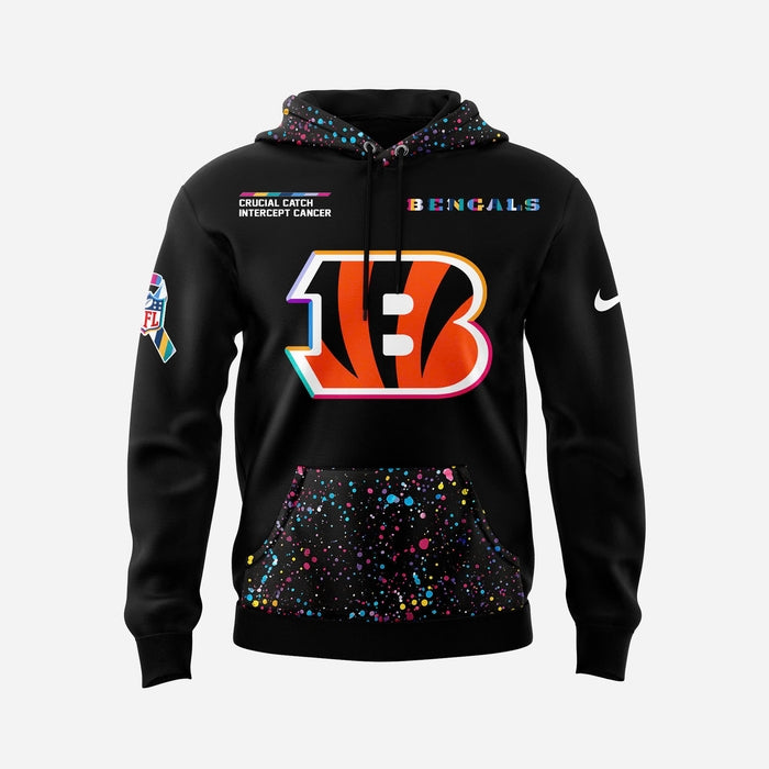 Cincinnati Bengals NFL Crucial Catch 2025 Hoodie Black