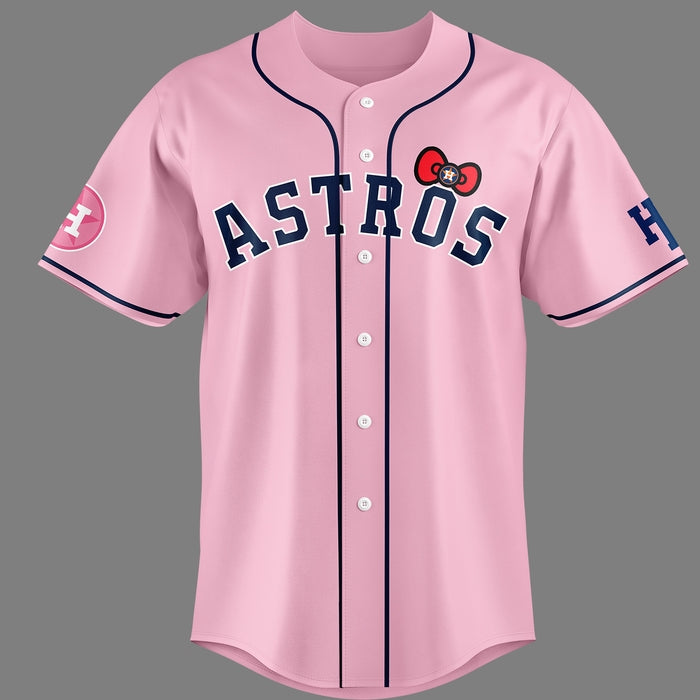 01.Hello Kitty Night x Houston Astros limited edition 2025 Jersey