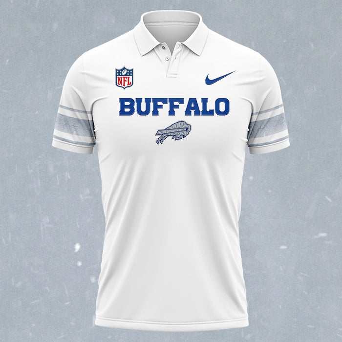Buffalo Bills White Rivalries uniforms Polo Shirt 2025