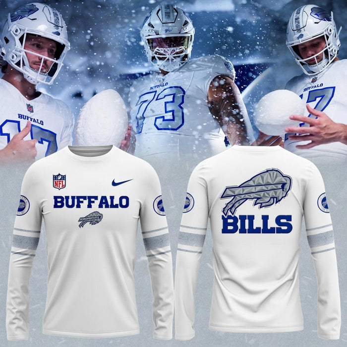 Buffalo Bills White Rivalries uniforms long sleeve shirt 2025