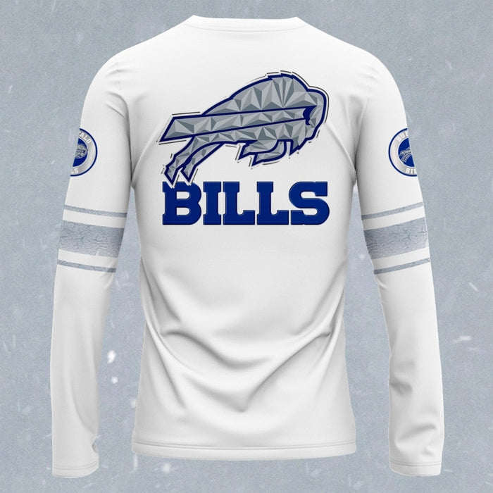 Buffalo Bills White Rivalries uniforms long sleeve shirt 2025