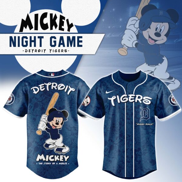 Detroit Tigers MLB x Mickey Mouse Baseball Jersey