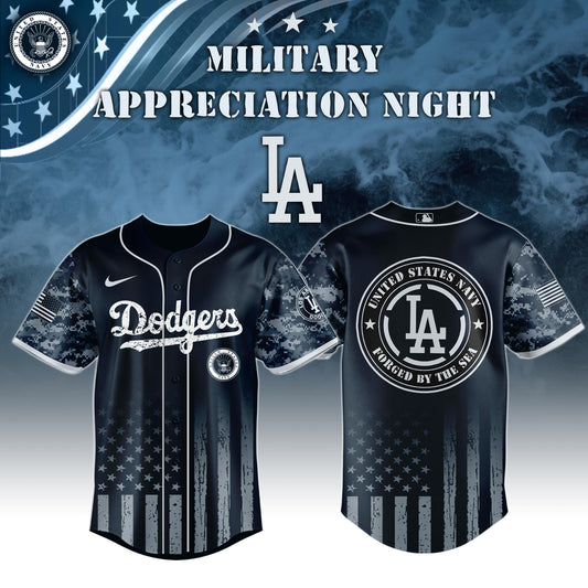 _Los Angeles Dodgers MLB x Navy Military Appreciation Night Jersey Editions Limited 2025 V5