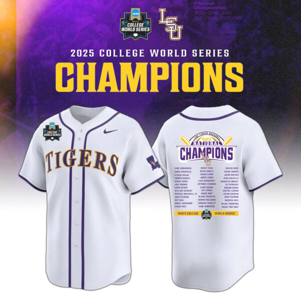 4. LSU Tiger 2025 NCAA Baseball National Champions Jersey Limited Edition (1)