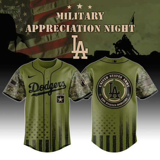 _Los Angeles Dodgers MLB x Army Military Appreciation Night Jersey Editions Limited 2025