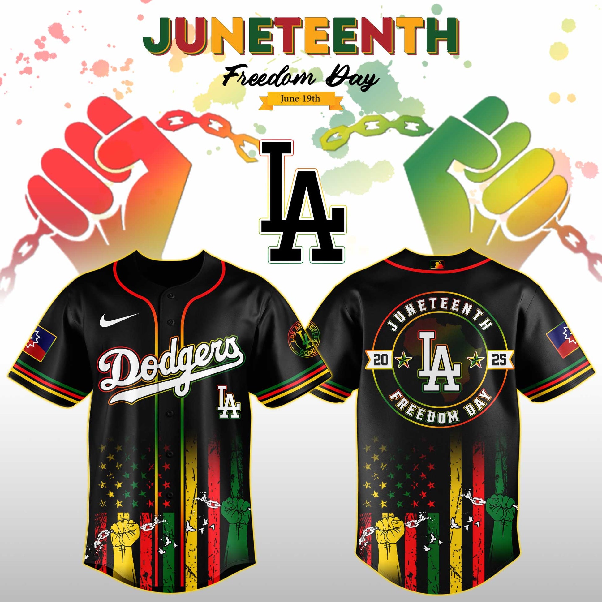 . Los Angeles Dodgers MLB X Juneteenth Day Jersey Edition Jersey 2025