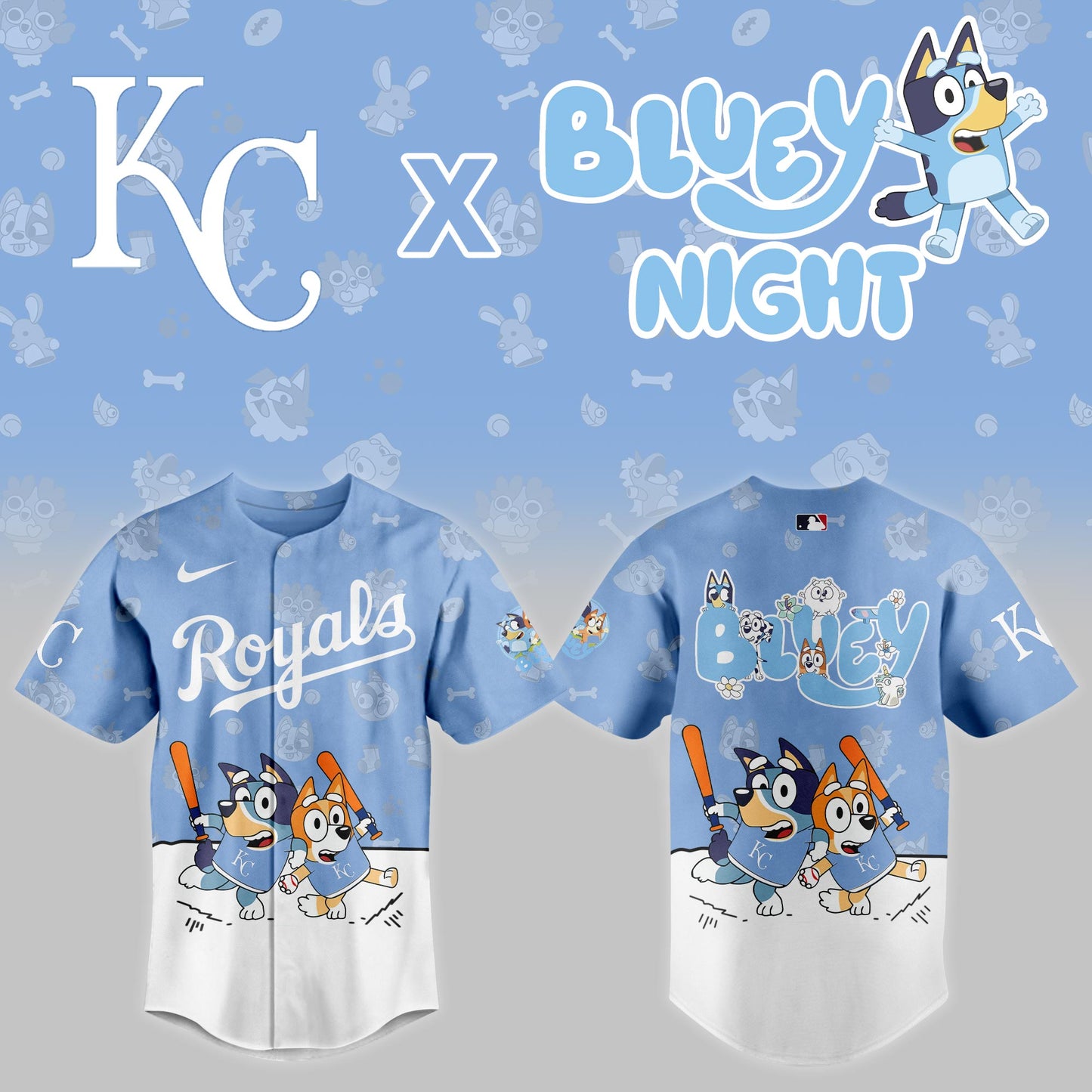 Kansas City Royals 2025 Bluey Night Event Limited Jersey | SG48