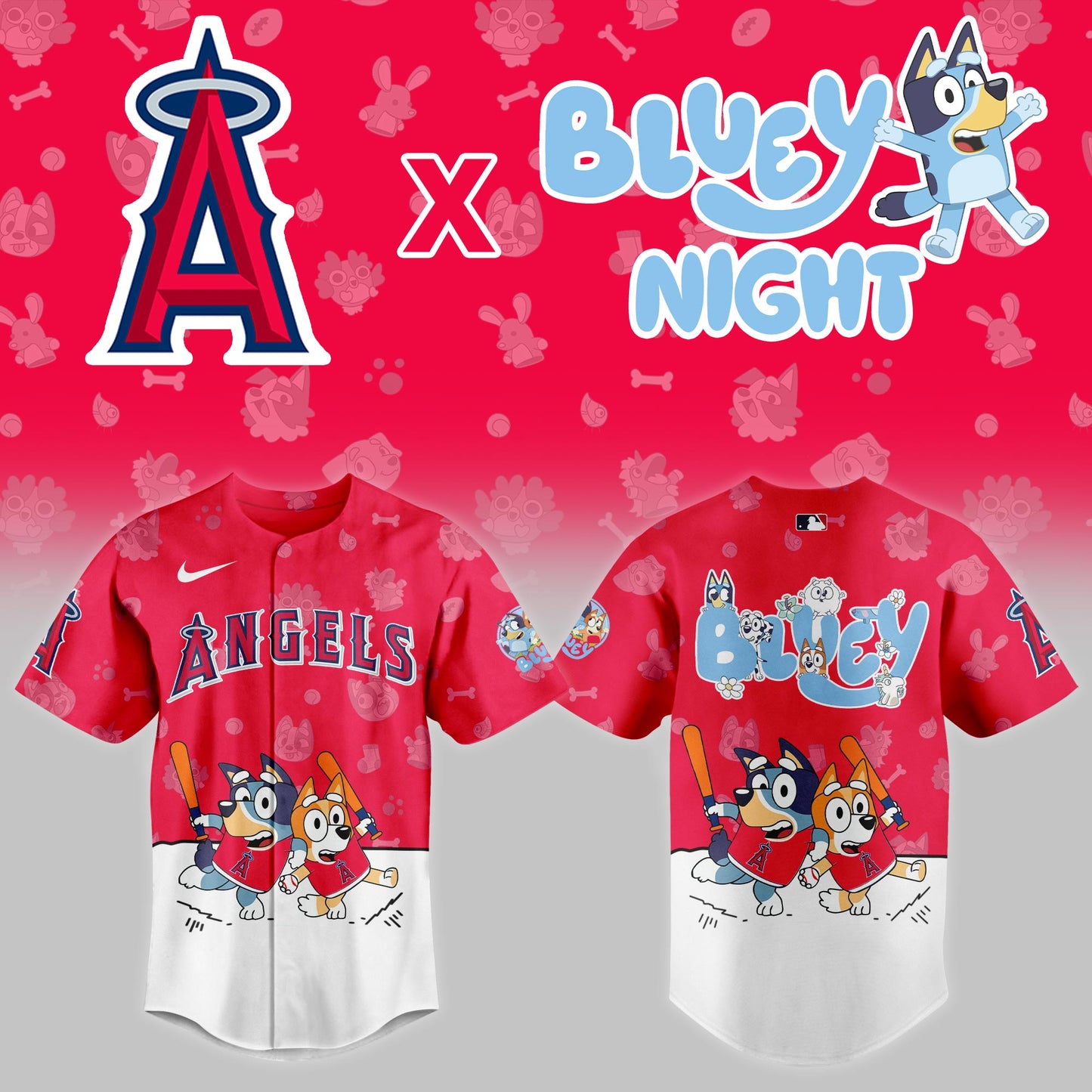 LA Angels 2025 Bluey Night Event Limited Jersey | BW33