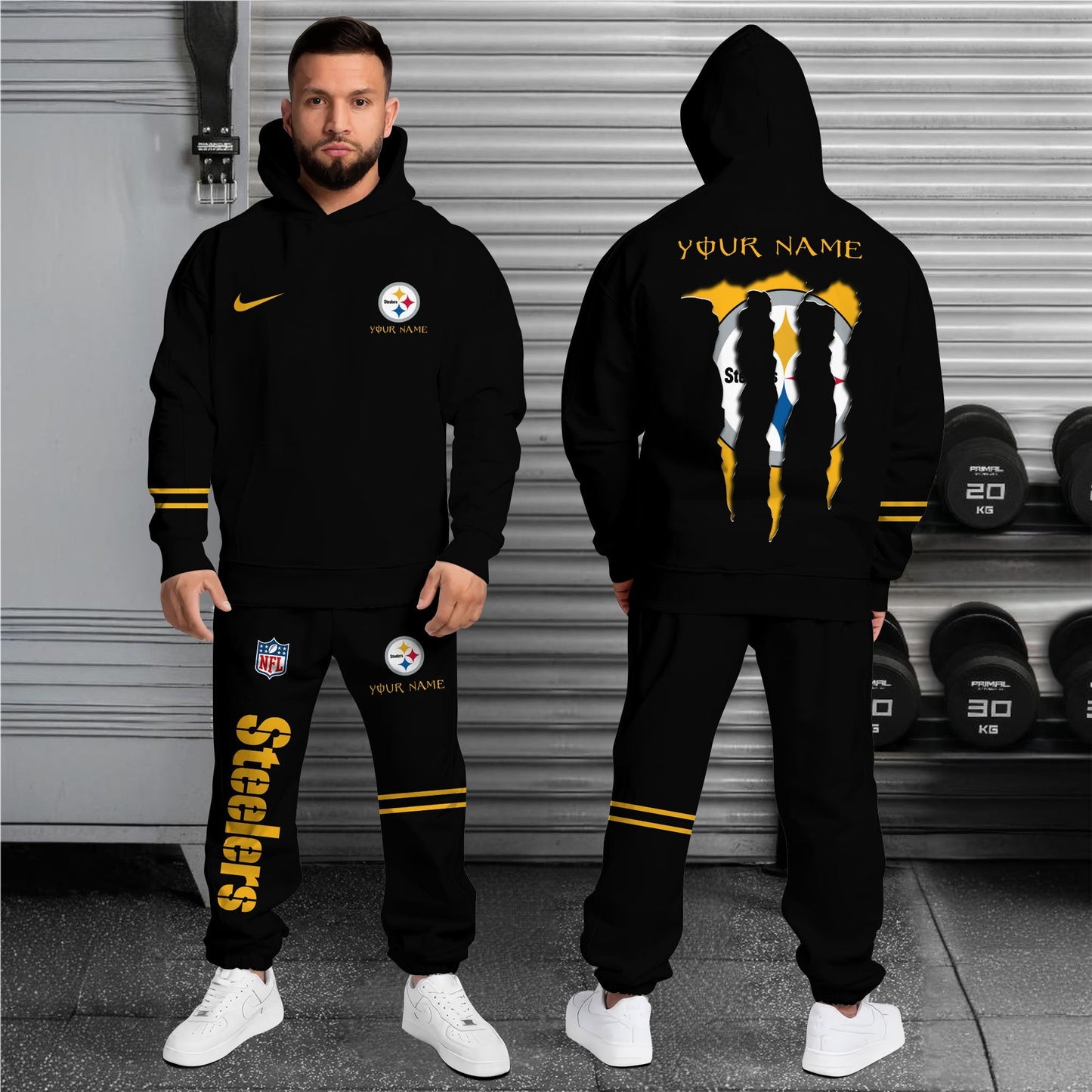 Pittsburgh Steelers Hoodie Sweatpants Set,Custom Hoodie,Sport Hoodie Sweatpants Set,Sport Gifts FOR Fan NP90