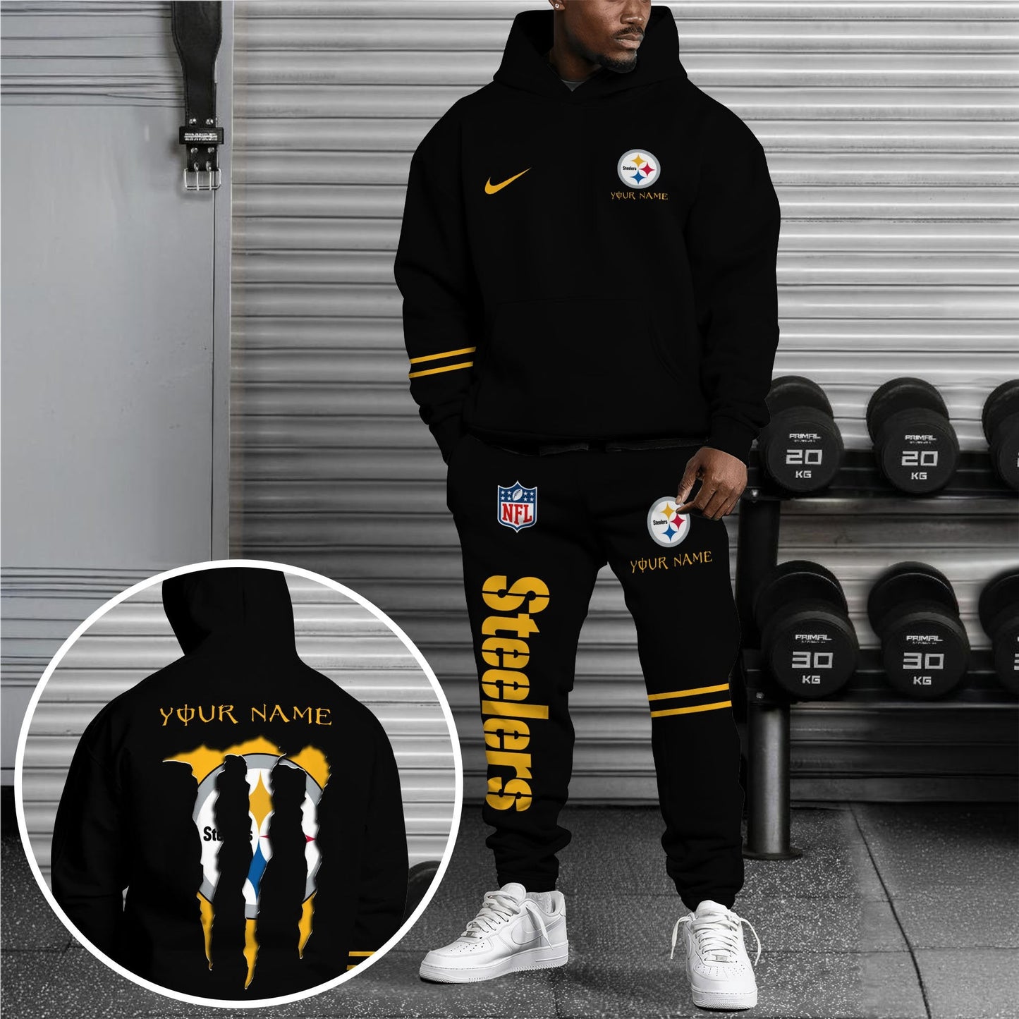 Pittsburgh Steelers Hoodie Sweatpants Set,Custom Hoodie,Sport Hoodie Sweatpants Set,Sport Gifts FOR Fan NP90