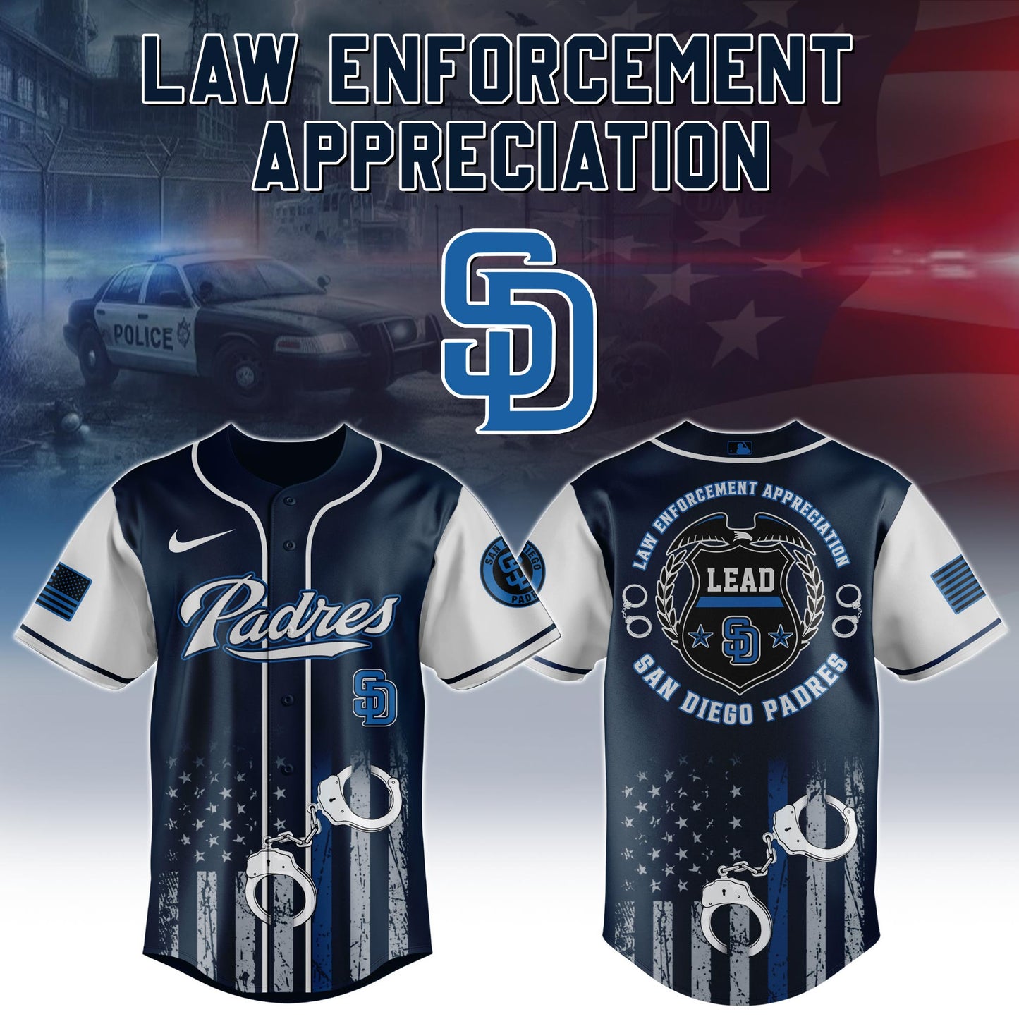 . San Diego Padres MLB x Law Enforcement Appreciation Day Jersey Limited