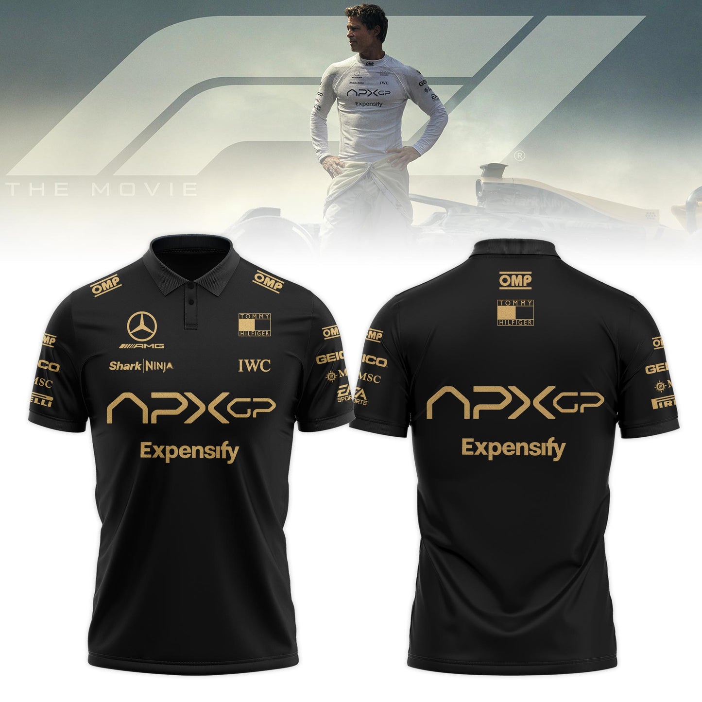 F1 The Movie 2025 APXGP “Brad Pitt” Polo