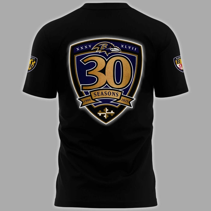 Baltimore Ravens 30th Season Virtual Limited T-shirt