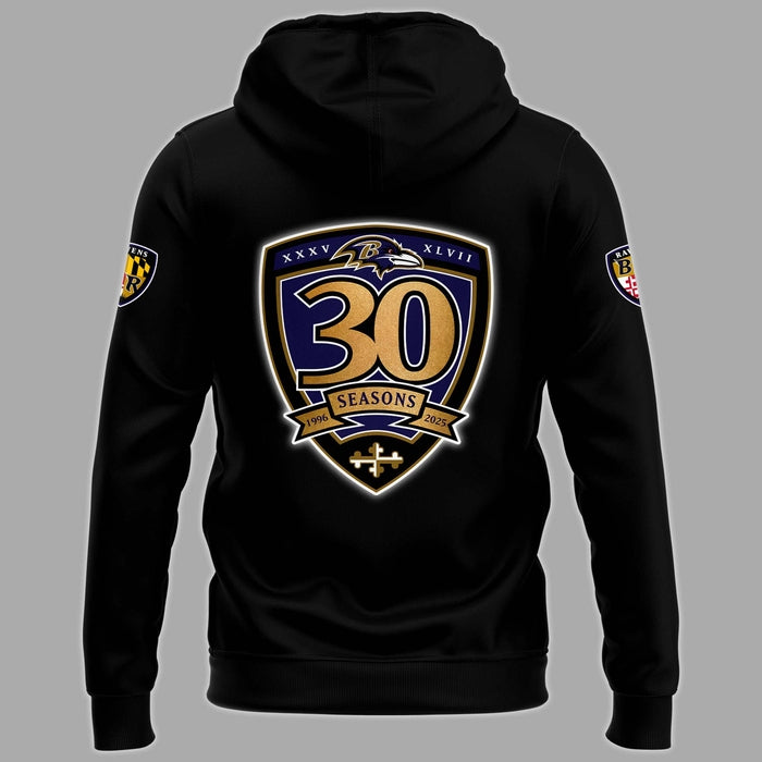 Baltimore Ravens 30th Season Virtual Limited Hoodie