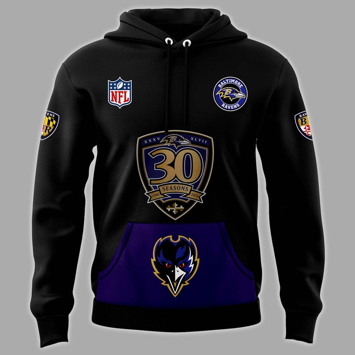 Baltimore Ravens 30th Season Virtual Hoodie