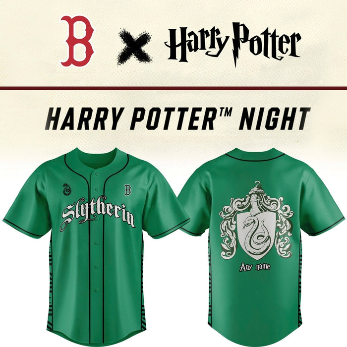 Red Sox x Slytherin Custom Name House Jersey - Special Edition