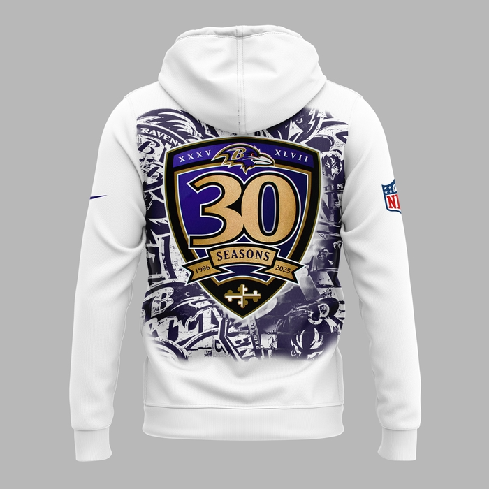 Ravens to Celebrate 30th NFL Season in 2025 V3 Hoodie DDT CTND