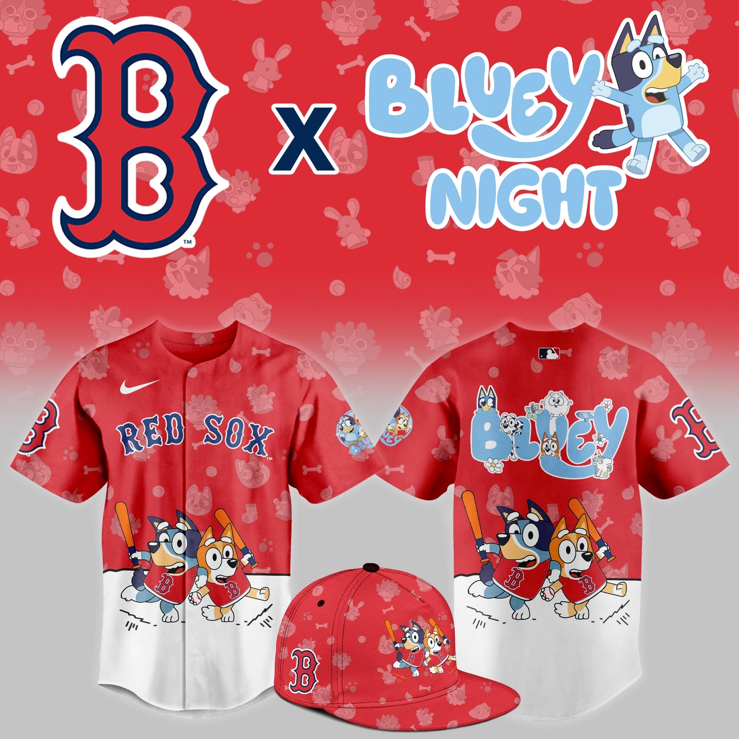 Boston Red Sox 2025 Bluey Night Limited Jersey | NY55