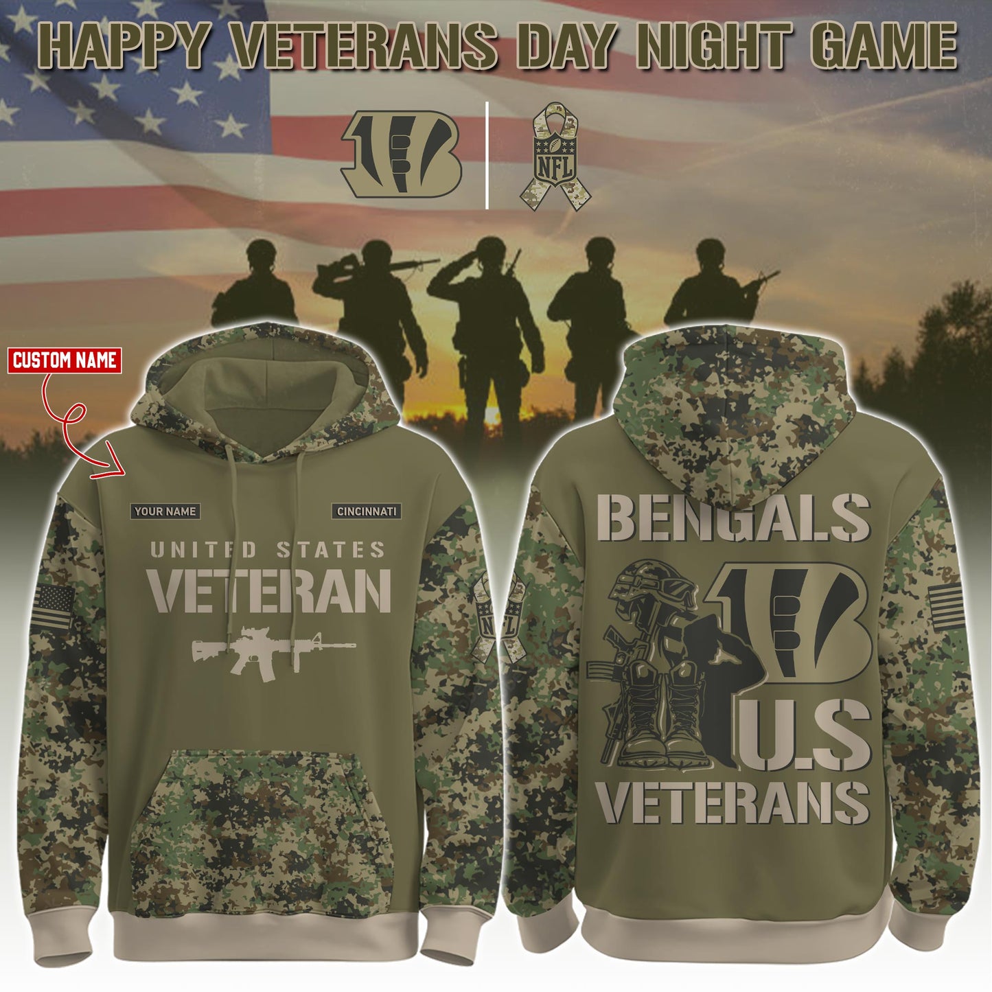 CIN-Veteran Day 2025 Hoodie Limited Edions