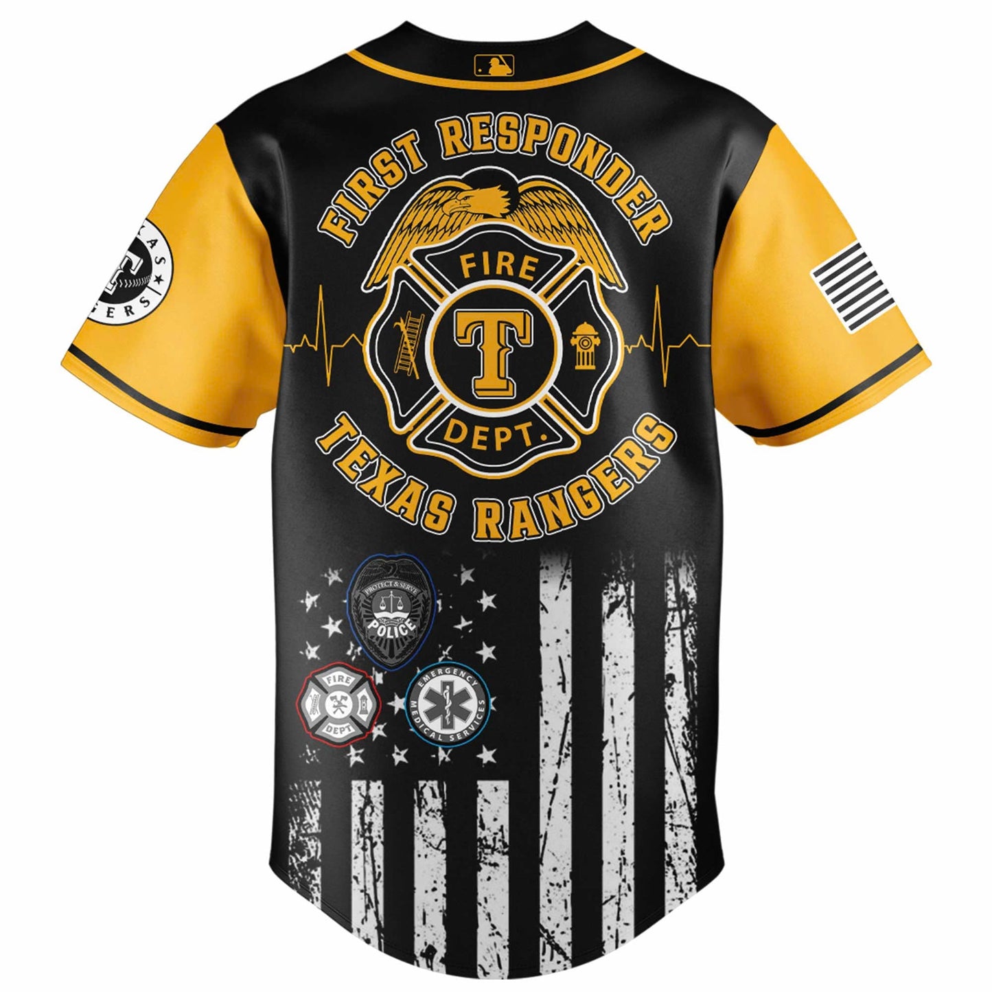 . Texas Rangers MLB x First Responders Night Jersey Limited Edition
