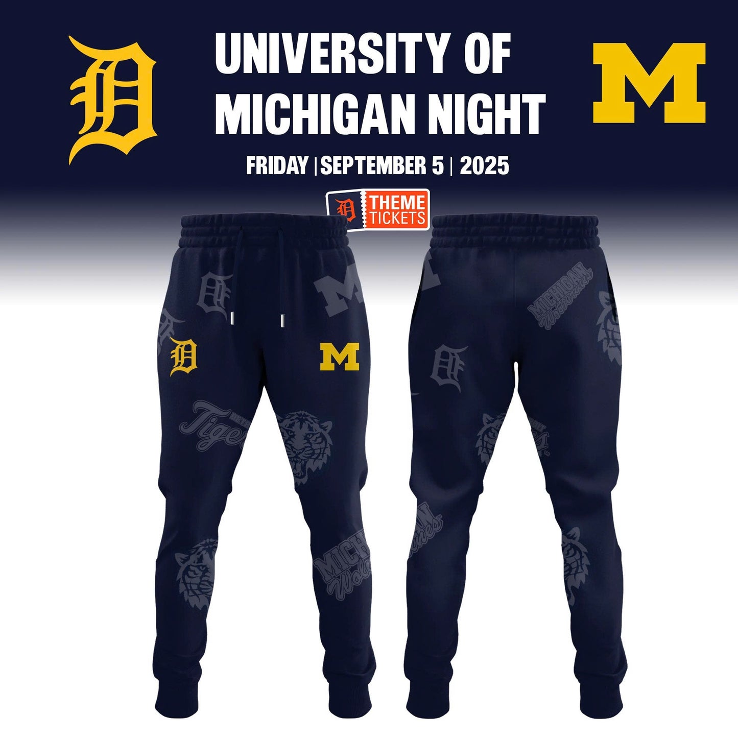 _ Detroit Tigers x Michigan Wolverines Night Game Limited Edition Jersey 2025