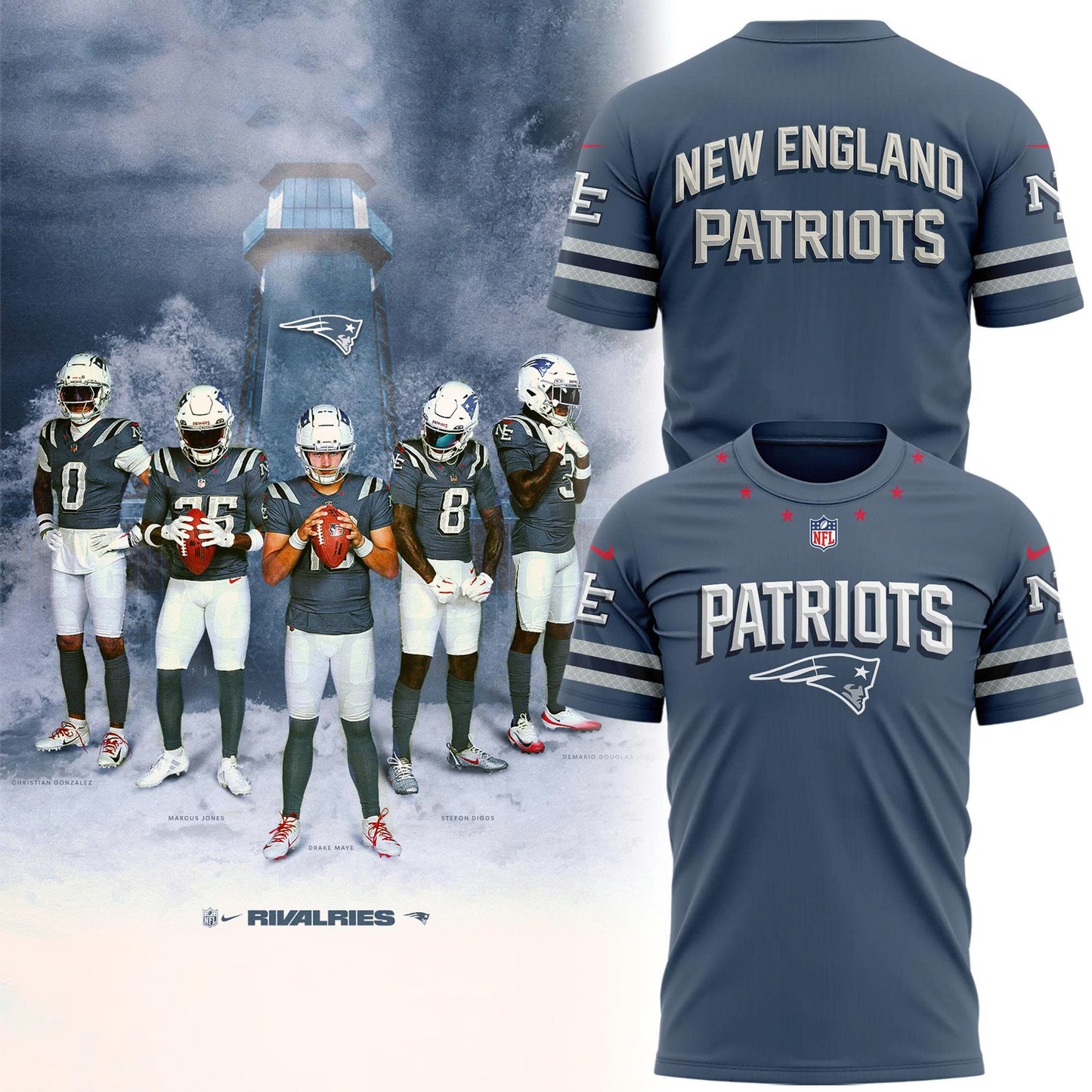 Limited edition New England Patriots T-shirt For fans in 2025!
