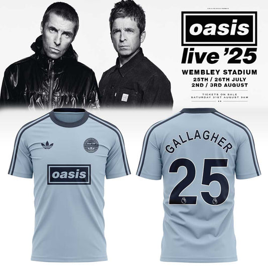 .Limited Edition Oasis “Live ’25” London (Wembley Stadium) Gallagher 25 Shirt