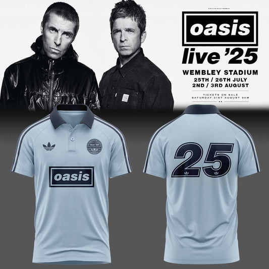 .Limited Edition Oasis “Live ’25” London (Wembley Stadium) 25 Raglan Polo