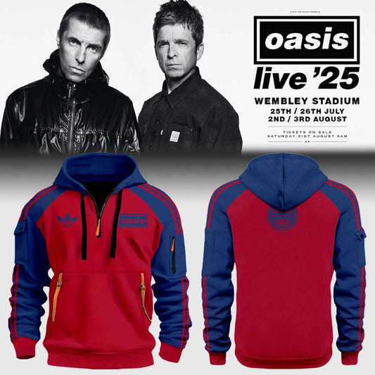 .Limited Edition Oasis “Live ’25” Red Hoodie