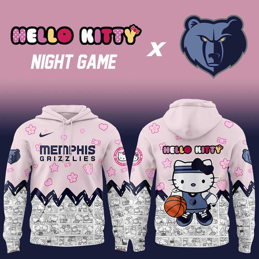 Memphis Grizzlies x Hello Kitty Night Game Pink Hoodie | WC79