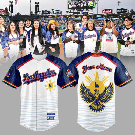 Los Angeles Dodgers Filipino Heritage Night 2025  Custom Name, Number For Fans Combo Jersey