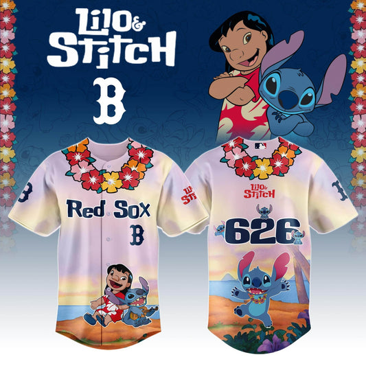 Boston Red Sox x Lilo & Stitch Special Edition Jersey 2025  | DB34
