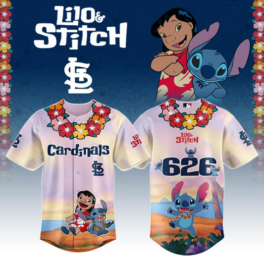 St.Louis Cardinals x Lilo & Stitch Special Edition Jersey 2025  | XF61