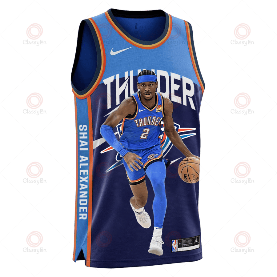 Shai Gilgeous-Alexander #2 Oklahoma City Thunder Basketball 3D Basketball Jersey