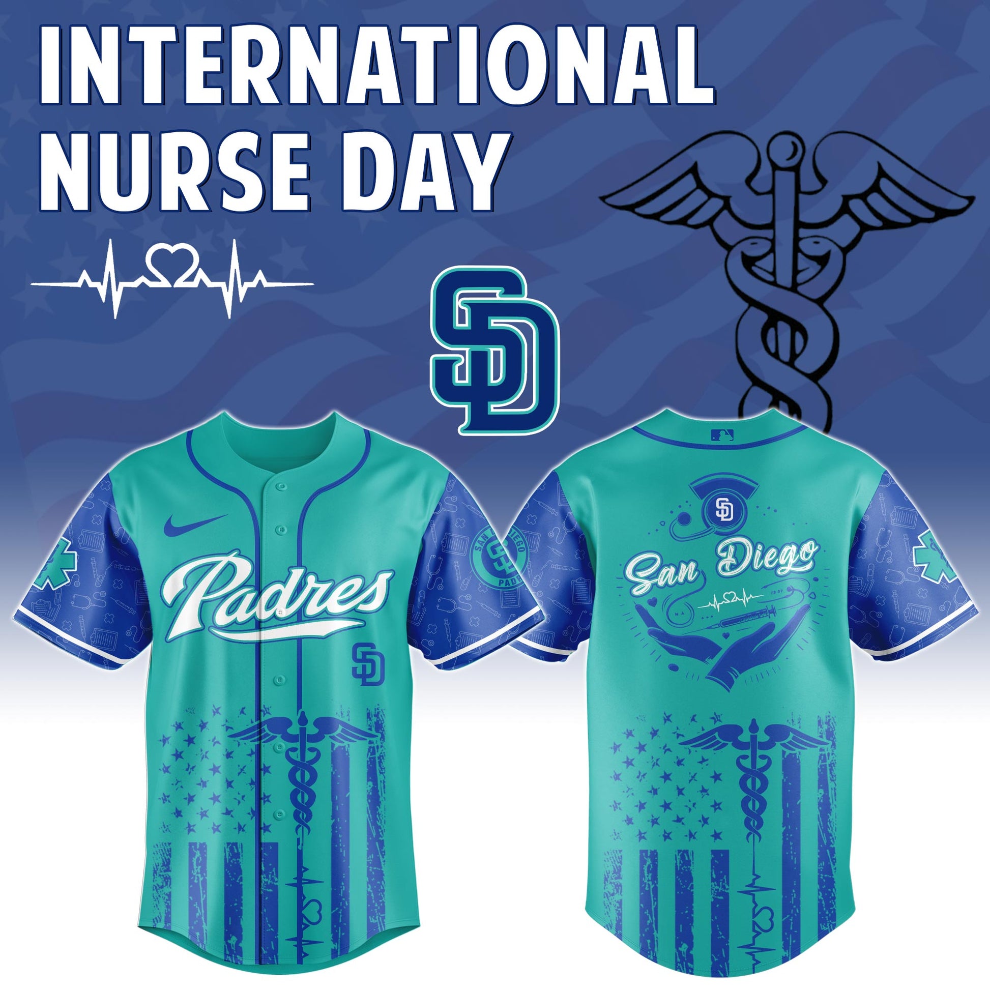 .  San Diego Padres MLB x International Nurse Day Edition Jersey 2025