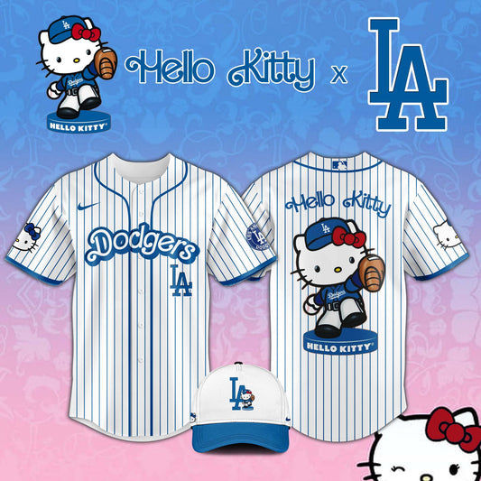 ,        Los Angeles Dodgers MLB x Hello Kitty Night Jersey Editions Limited