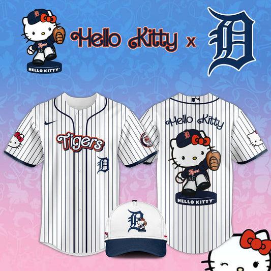 ,   Detroit Tigers MLB x Hello Kitty Night Jersey Editions Limited