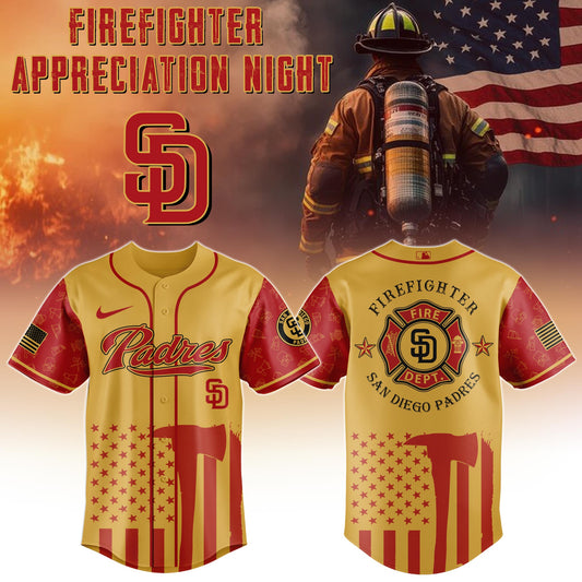 .         San Diego Padres  MLB x Firefighter Appreciation Night Special Edition Jersey 2025