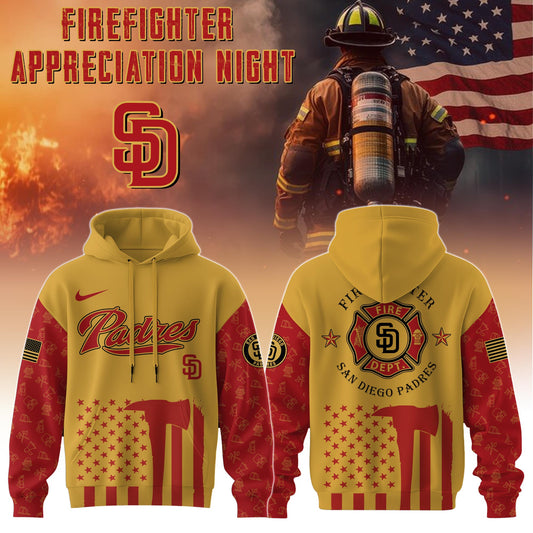 .         San Diego Padres MLB x Firefighter Appreciation Night Special Edition Hoodie 2025