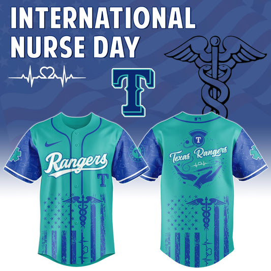 .  Texas Rangers MLB x International Nurse Day Edition Jersey 2025
