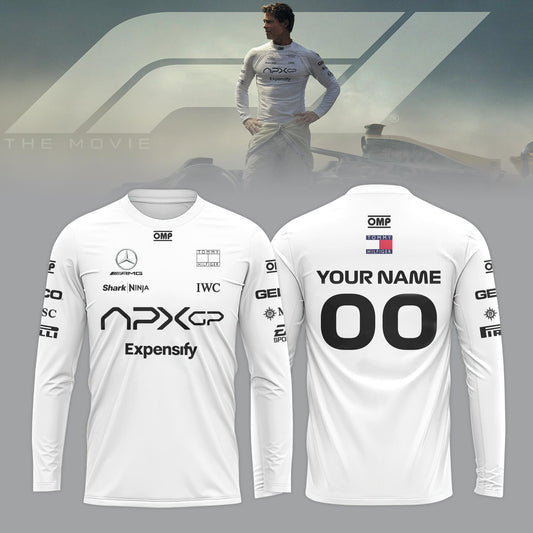 F1 The Movie 2025 APXGP “Brad Pitt” Custom Long Sleeve Shirt