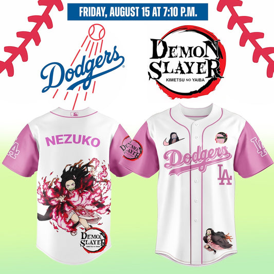 LA vs Demon slayer Kamado Nezuko Baseball Jersey