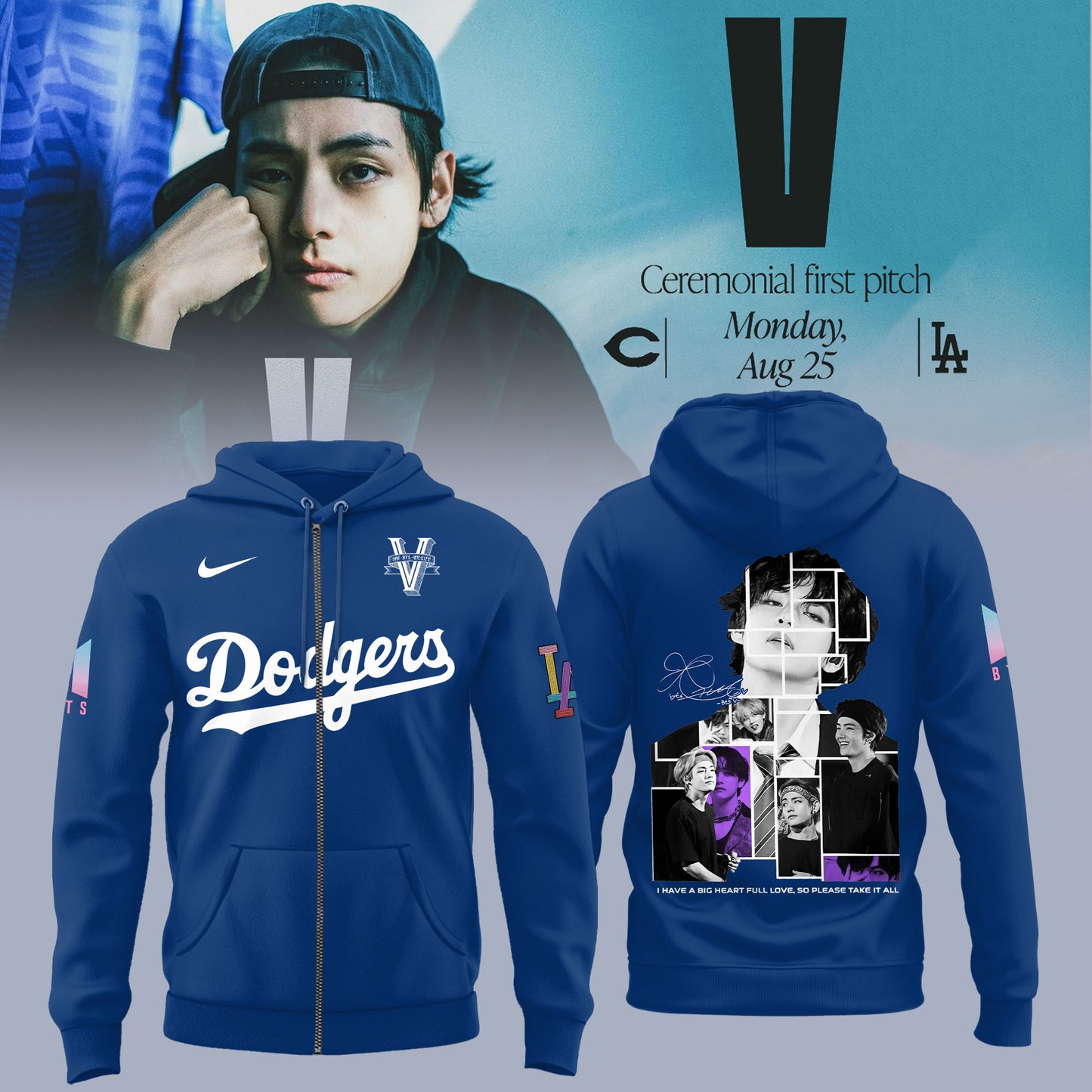 LA Dodgers x V BTS Limited Edition Shirt- Blue