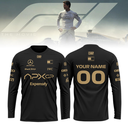 F1 The Movie 2025 APXGP “Brad Pitt” Custom Long Sleeve Shirt