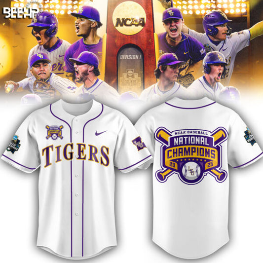 3. LSU NCAA Men’s College Baseball World Series 2025 Champions Jersey Limited Editions (2)